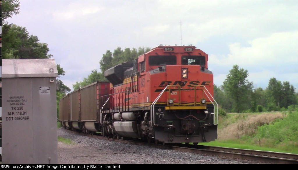 BNSF coal train DPU